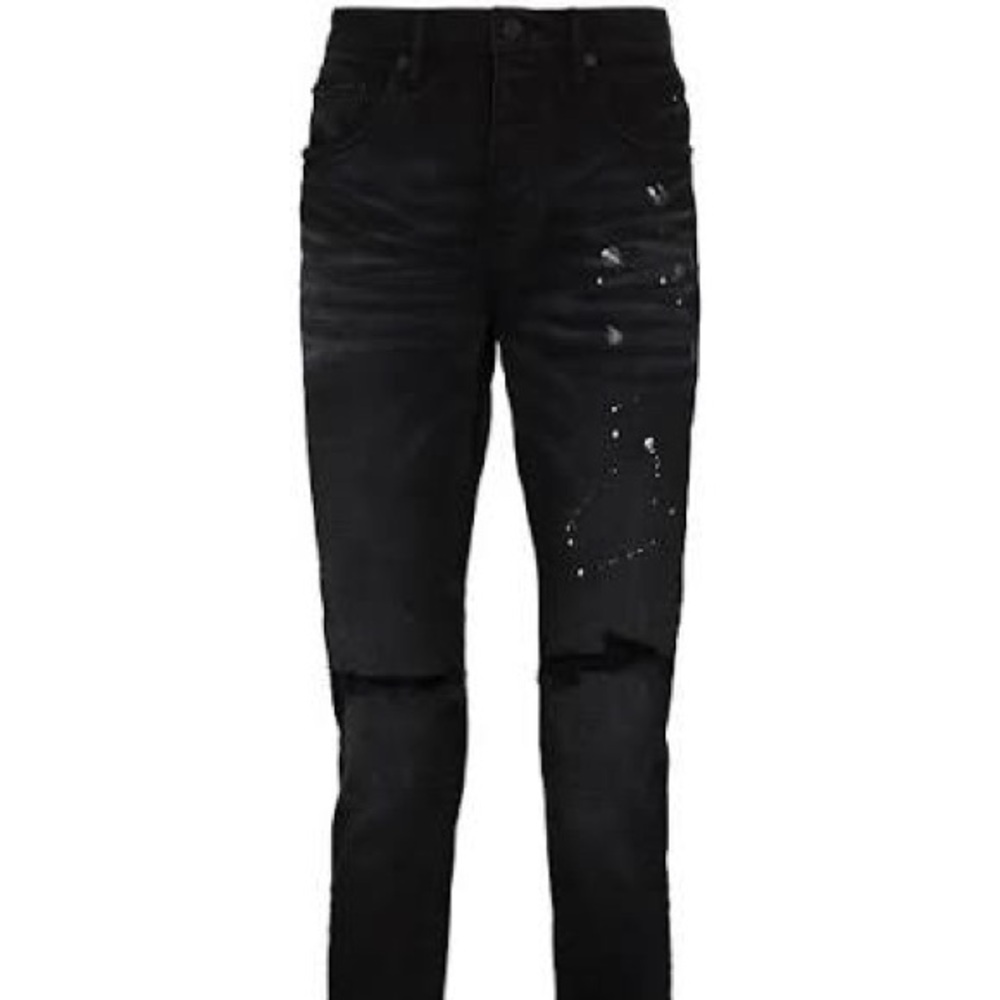 Black purple jeans